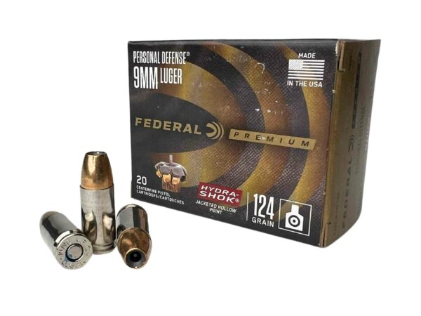 Federal Hydra-Shok 9mm 124 Grain Hollow Point