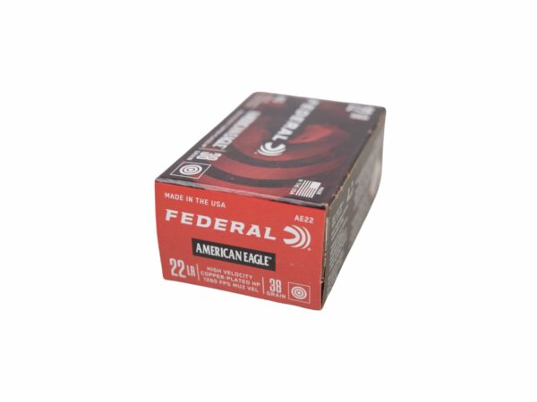 Federal American Eagle (40rd box) .22LR 38g Copper-Plated Hollow Point - Image 2