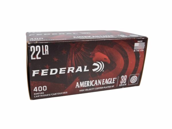 Federal American Eagle (400rd brick) .22LR 38g Copper-Plated Hollow Point
