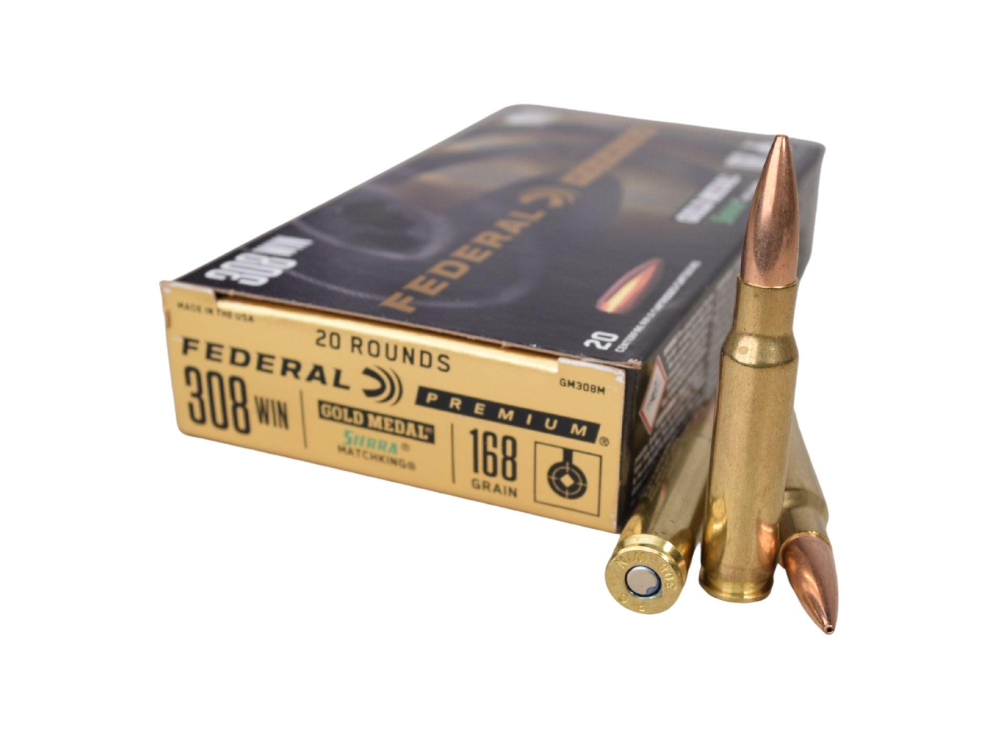 Federal Premium (GM308M) .308 Win 168 Gr SMK