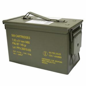 (500rd Case) PPU 7.62x51mm 145Gr FMJ Ammo Can